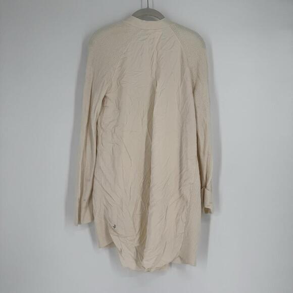 Lululemon cardigan sweater small cream ivory tunic athleisure minimalist office - Picture 5 of 5
